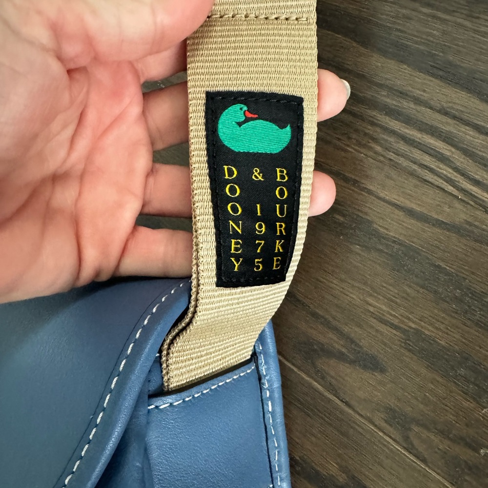 NWT Dooney & Bourke Penrose 2 Saddle 22 Leather Crossbody
in Denim - Picture 4 of 12